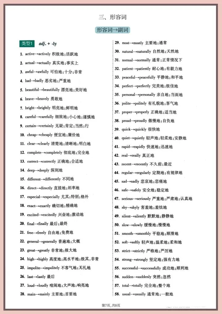 【中考英语】2026年中考英语《词形变化速记》完整电子版可打印! 第15张