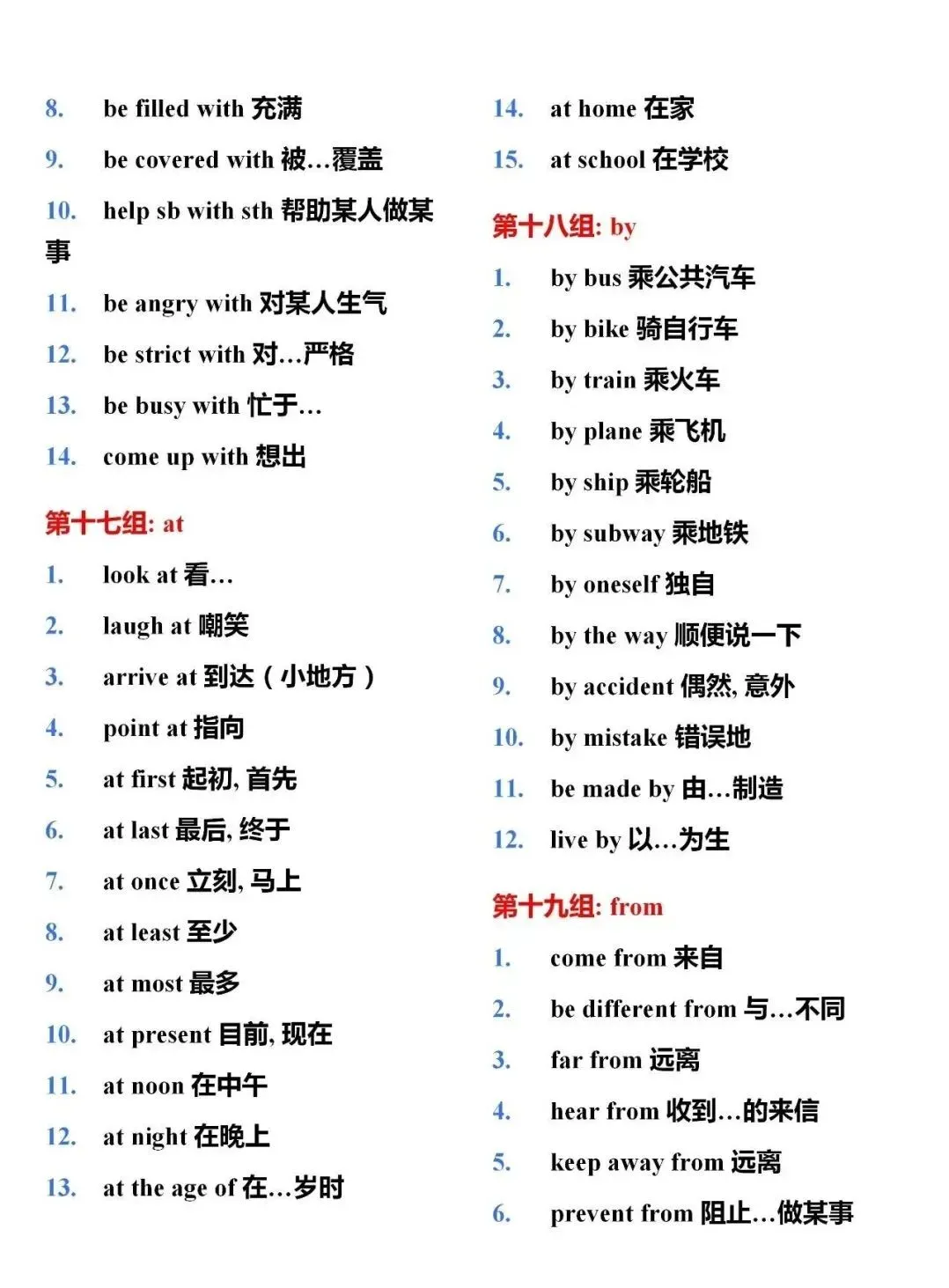 26 中考英语必背固定搭配,提高解题准确率 第7张