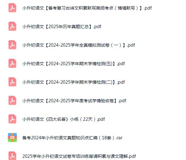 小升初语文|26春语文资料合集|真题模拟 + 专题精讲 重难点突破 易错题 知识点总结 冲刺打卡(完整电子版可打印) 第3张