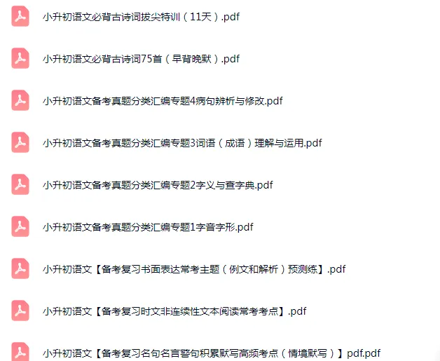 小升初语文|26春语文资料合集|真题模拟 + 专题精讲 重难点突破 易错题 知识点总结 冲刺打卡(完整电子版可打印) 第4张