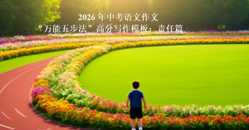 2026年中考语文作文“万能五步法”高分写作模板:责任篇 第2张