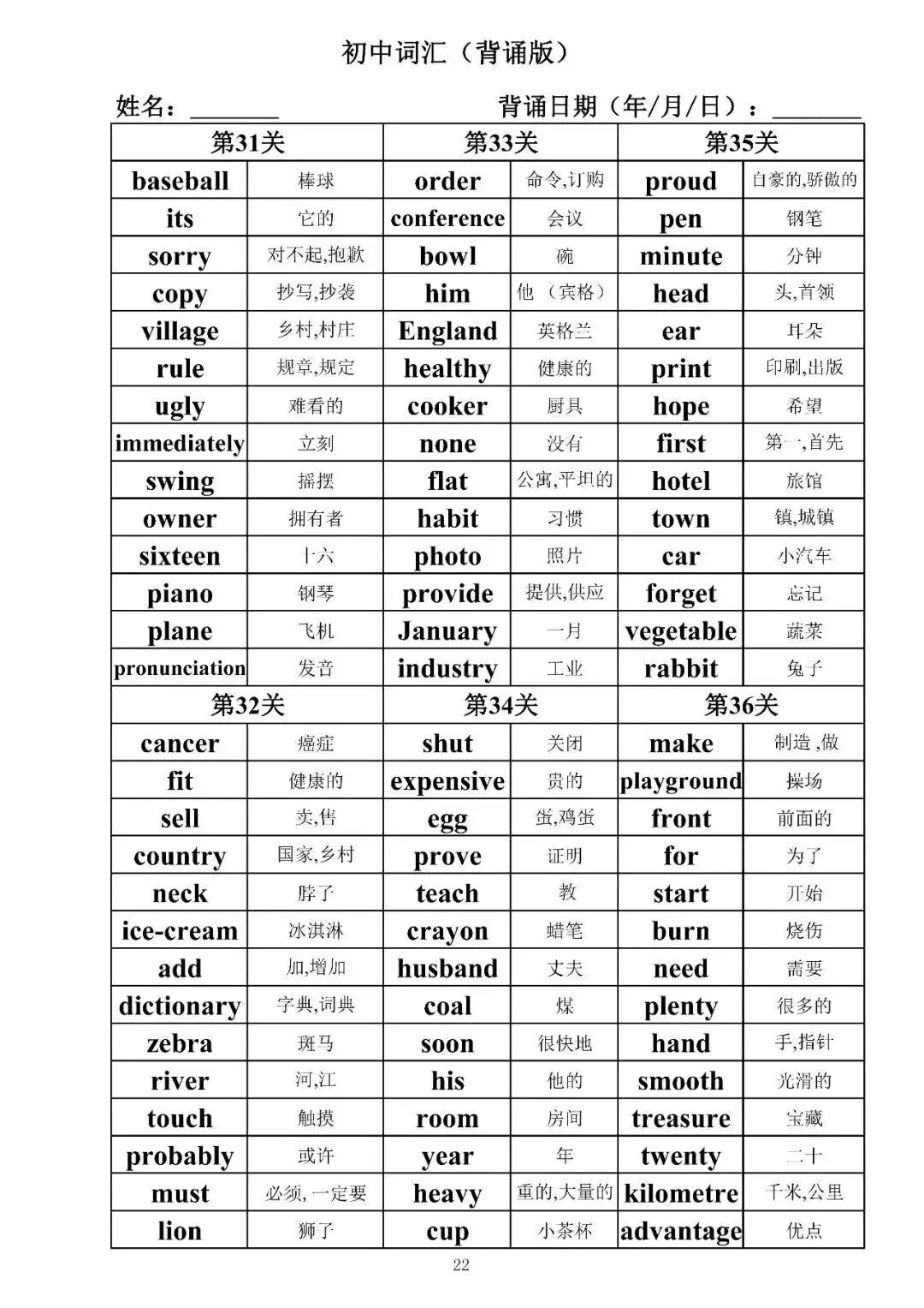 中考英语 1600 词默写表免费领!打印直接背,提分超狠 第6张