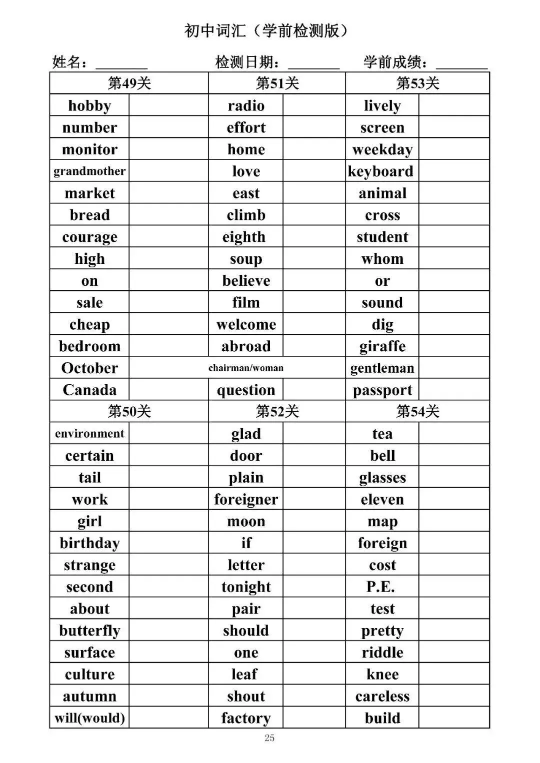 中考英语 1600 词默写表免费领!打印直接背,提分超狠 第28张