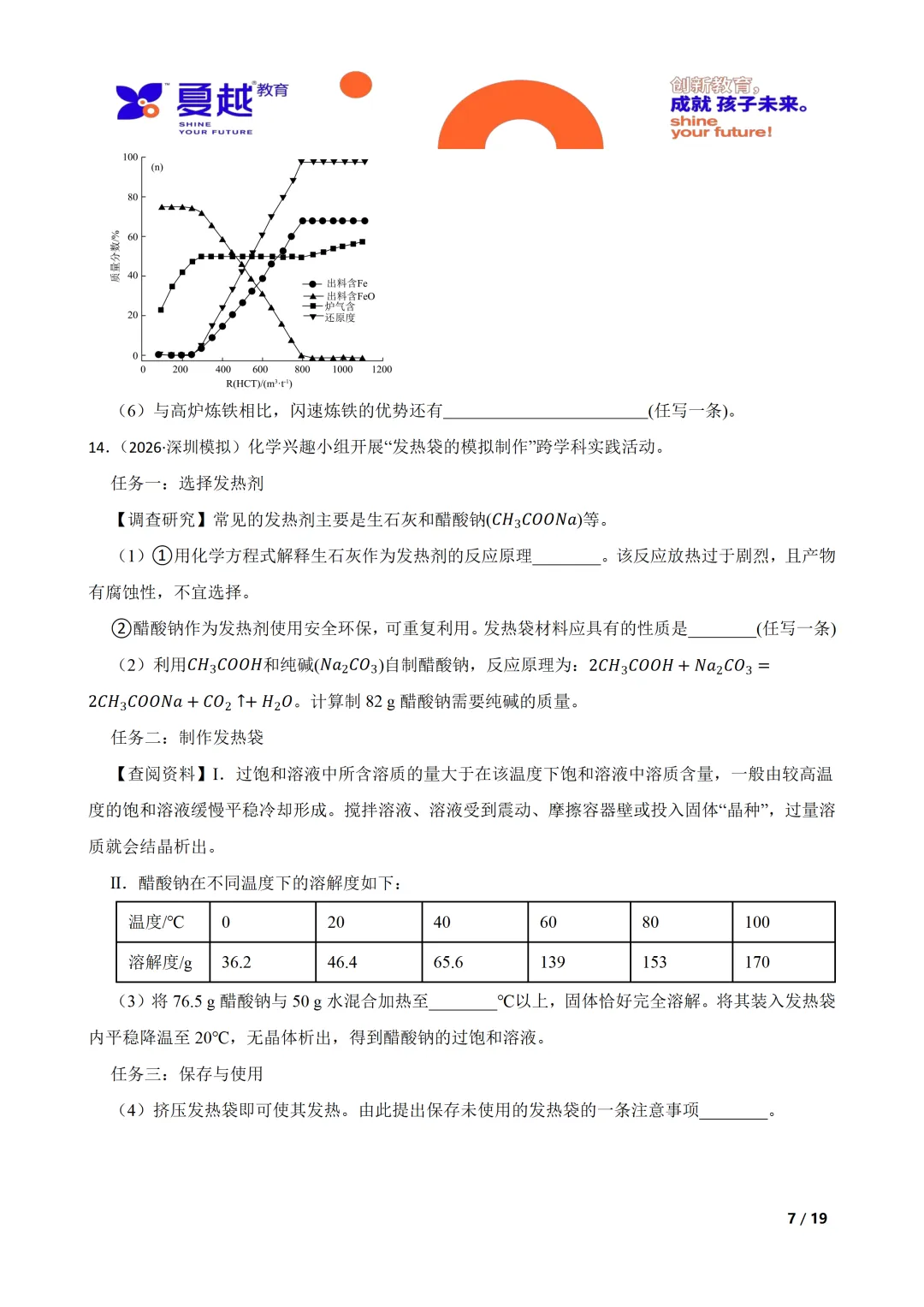 深圳2026年中考一模化学试卷 第7张