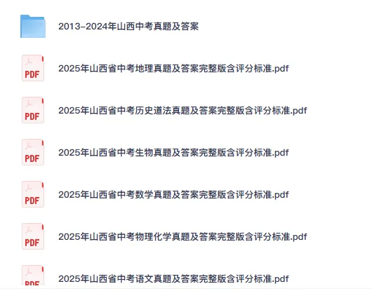 2025年山西省中考真题 | 全科目真题试卷+答案解析(可直接下载pdf打印) 第2张