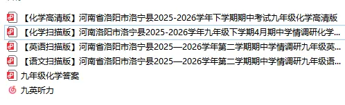 【最新试卷】河南洛阳市洛宁县2025-2026学年九年级下学期4月期中学情调研(语英化+听力) 第2张