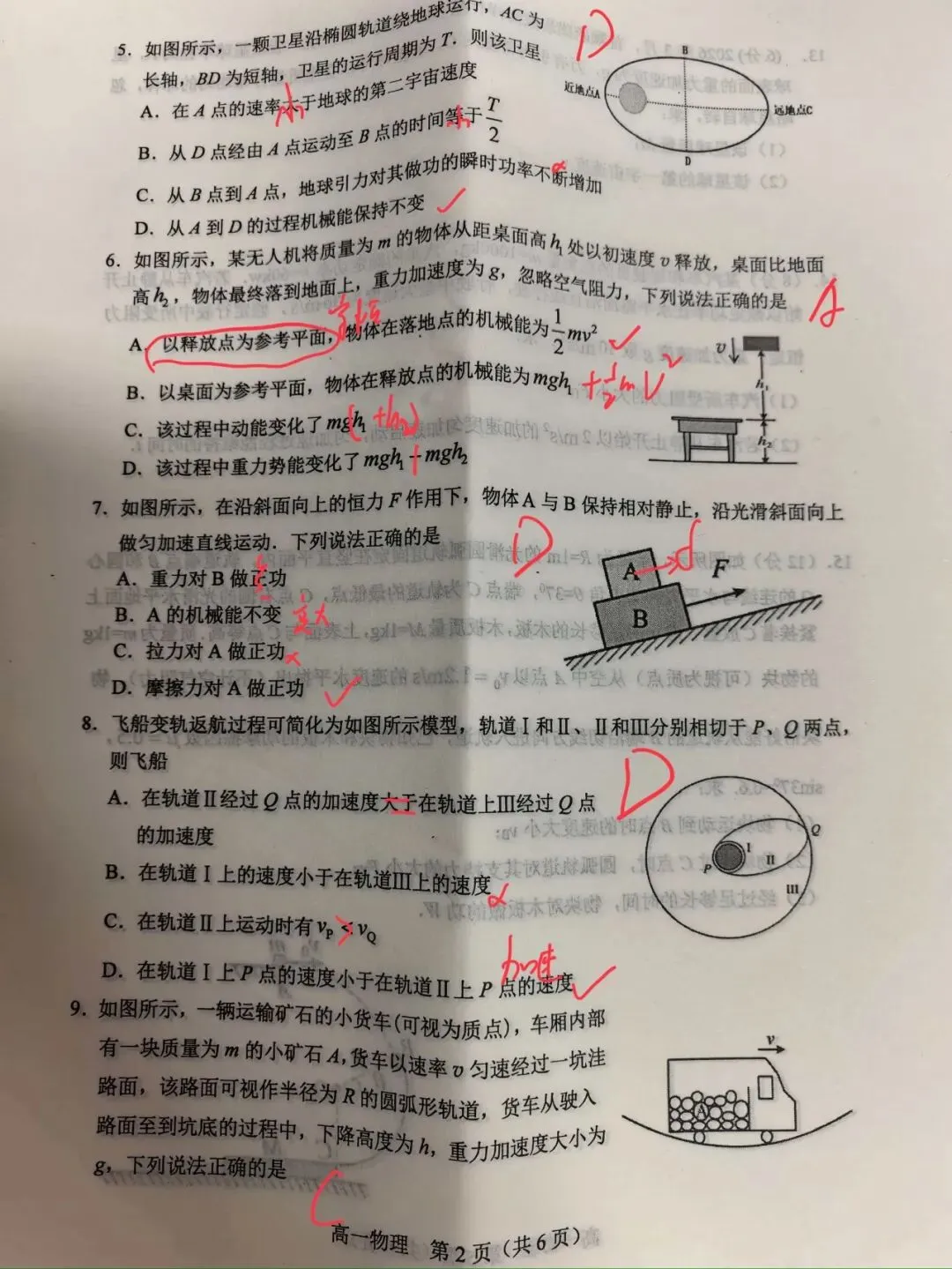 常熟高一物理期中考试试卷及参考答案 第2张