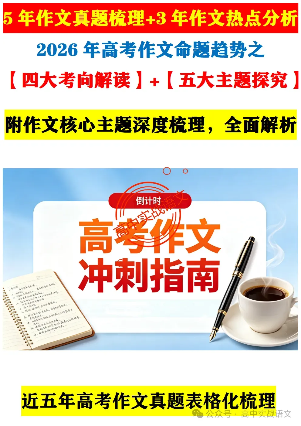【作文冲刺指南】5年作文真题梳理+3年作文热点分析,2026年高考作文命题趋势【四大考向解读】+【五大主题探究】,附高考作文主题梳理 第14张