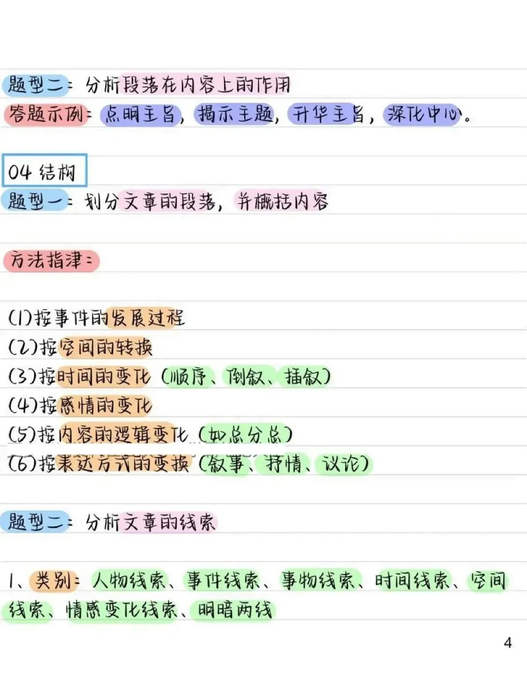中考语文复习 | 【初中语文】记叙文阅读常考知识点 第4张