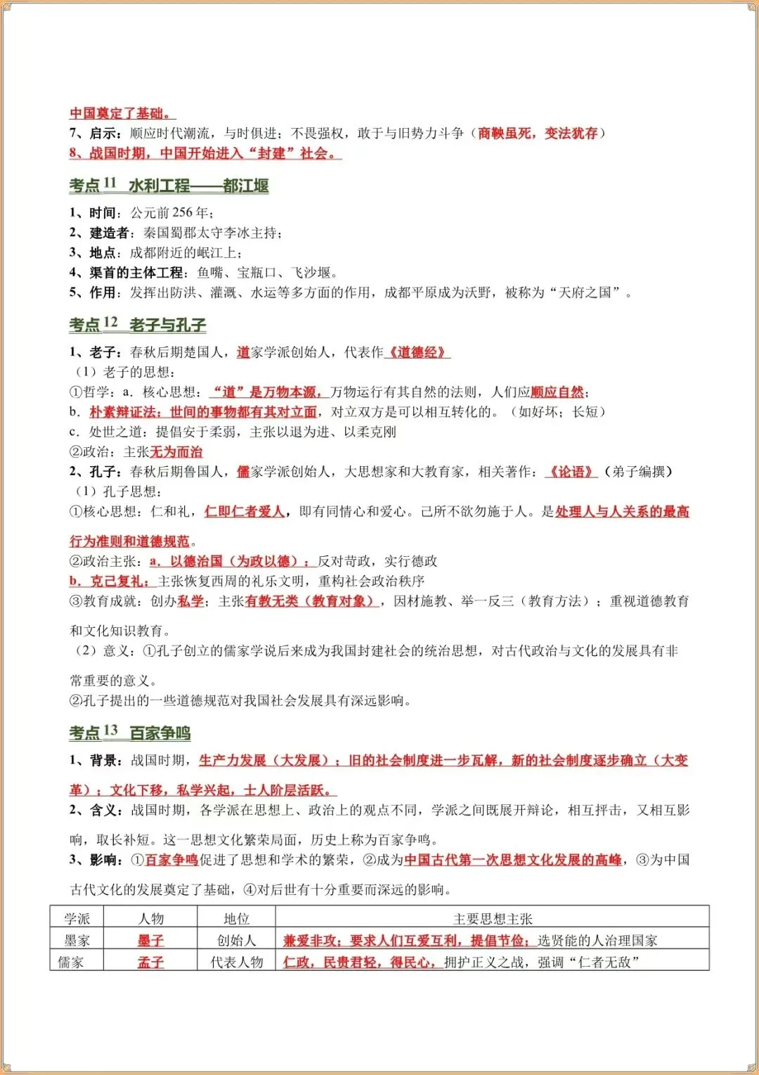中考历史知识点总结大全:时间线梳理 + 必背考点完整版(史前及夏商周时期) 第7张