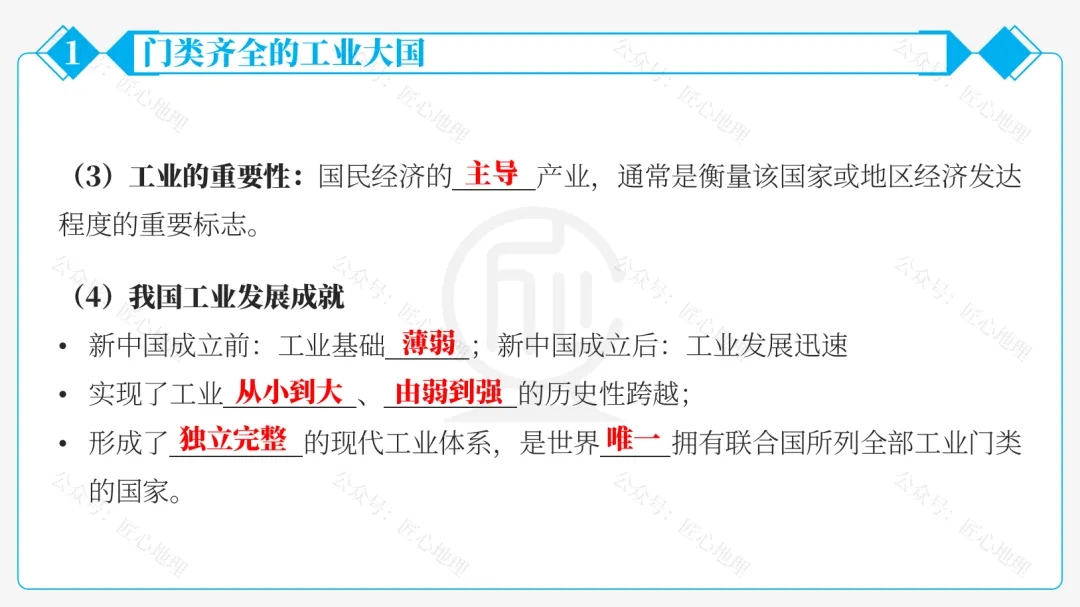 新教材 | 中考一轮复习·中国的工业(课件+导学单+练习题) 第32张