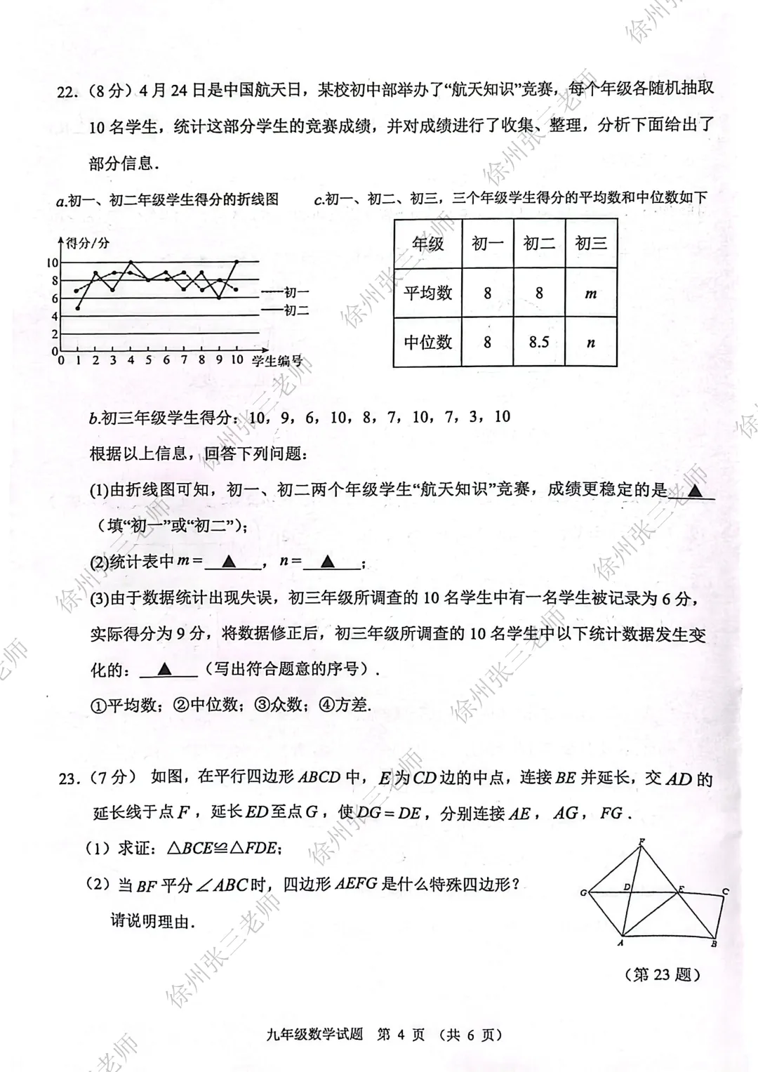 徐州2026届中考一模考完了,试卷汇总. 第20张