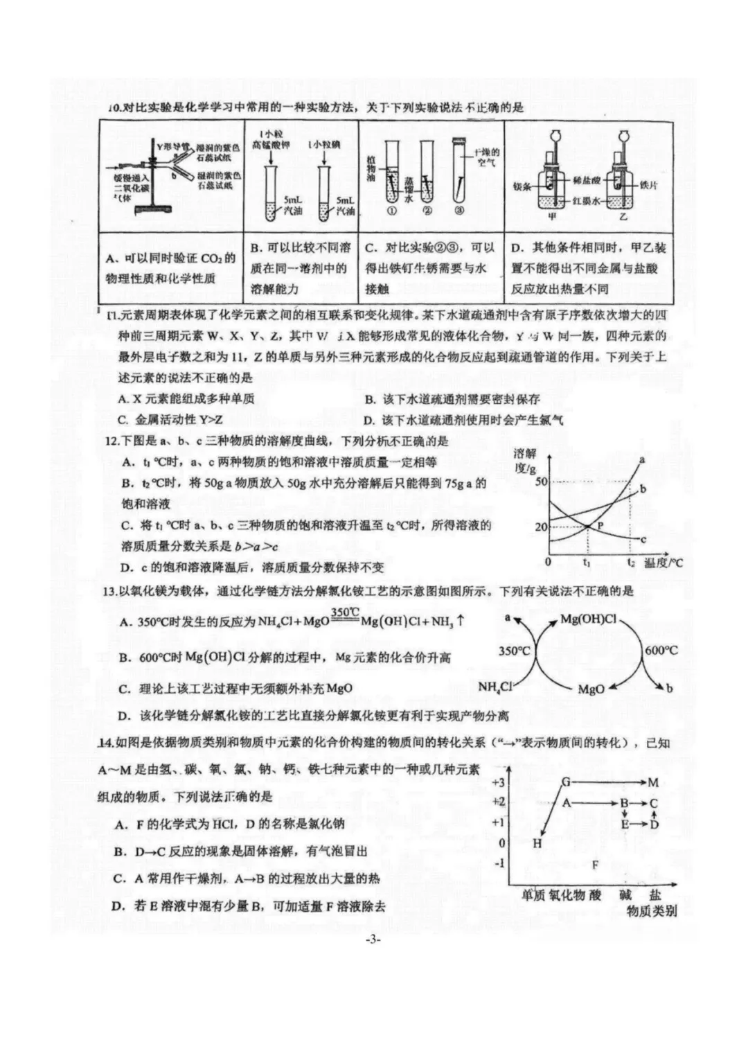 2026崂山区4月化学自招模拟真题出炉!附青岛各区自招模拟真题下载 第4张