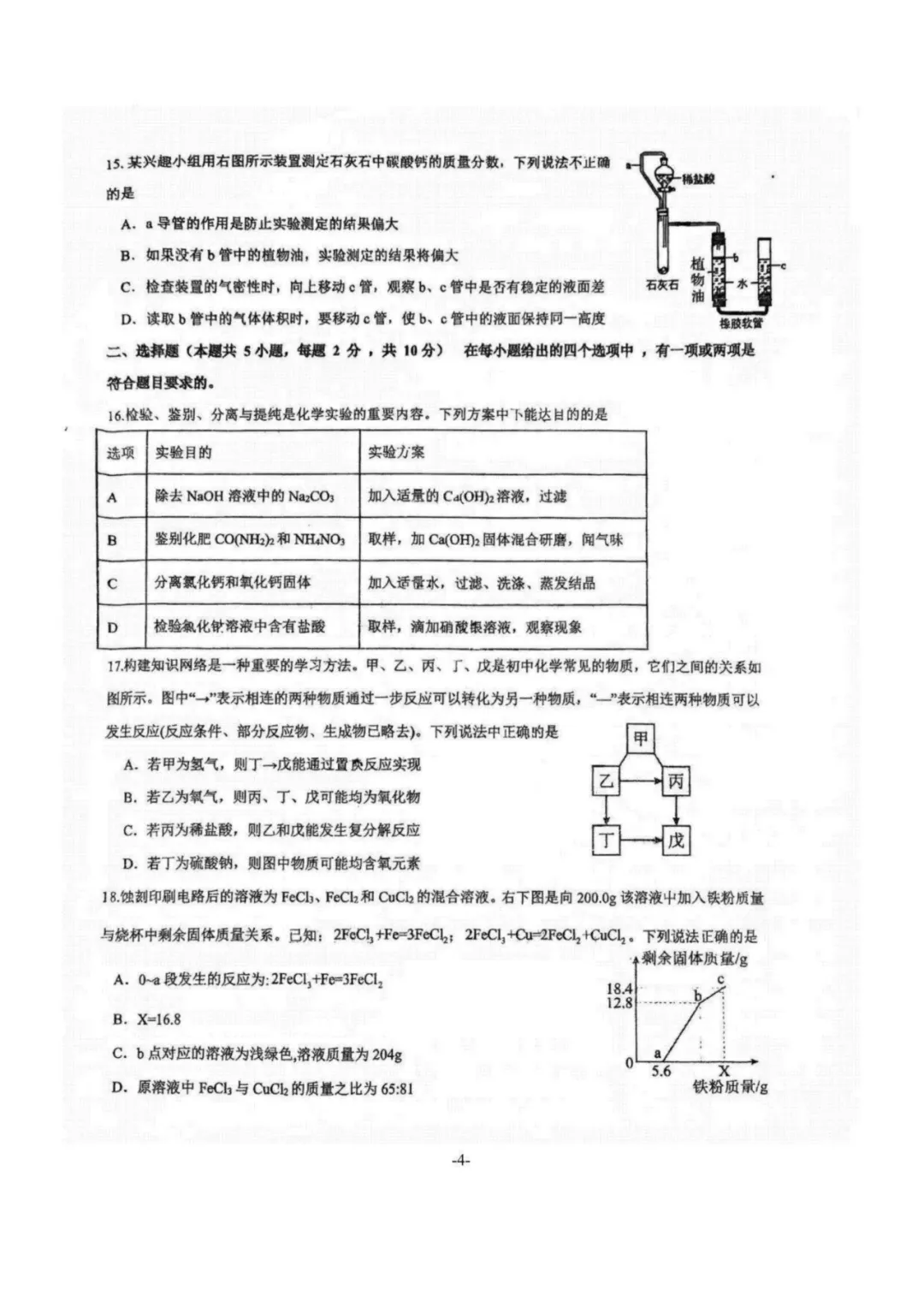 2026崂山区4月化学自招模拟真题出炉!附青岛各区自招模拟真题下载 第5张