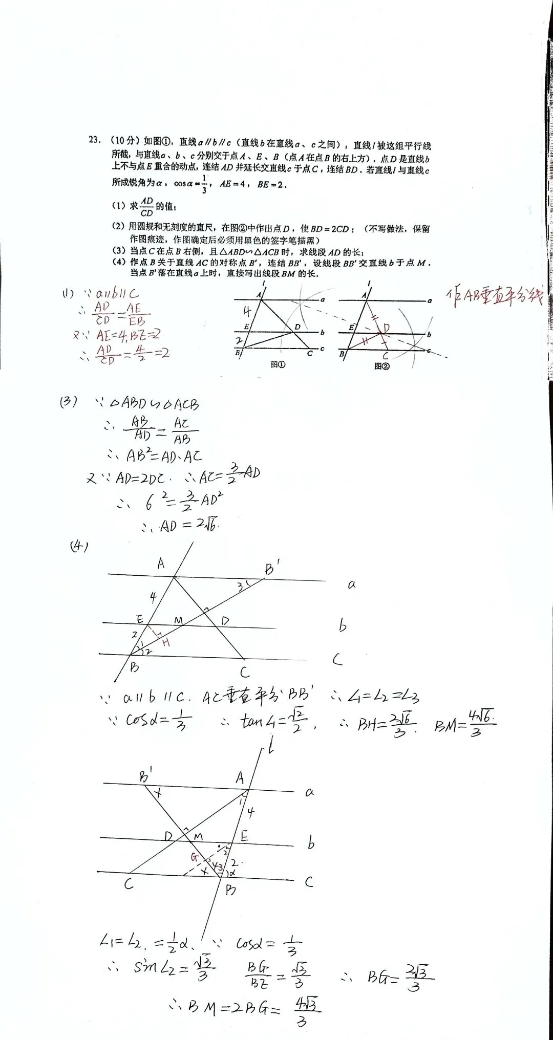 长春市2026年初中学业水平二模数学试卷及答案详解 第6张