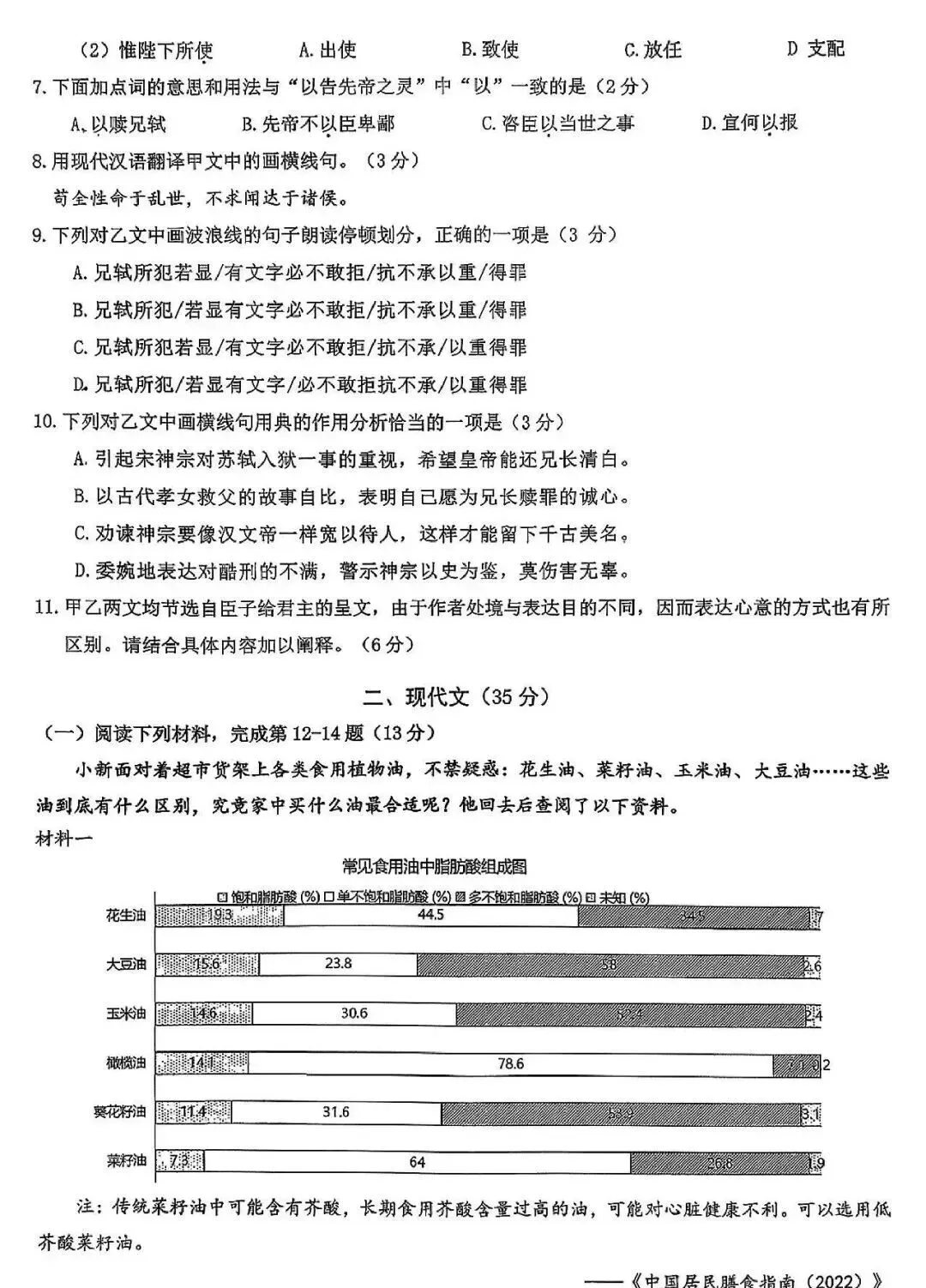 最新<浦东/长宁/奉贤>初三二模语文试卷分享! 第9张