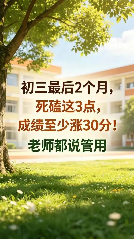 中考最后60天,死磕这3点,至少多拿30分!无数考生已验证 第1张