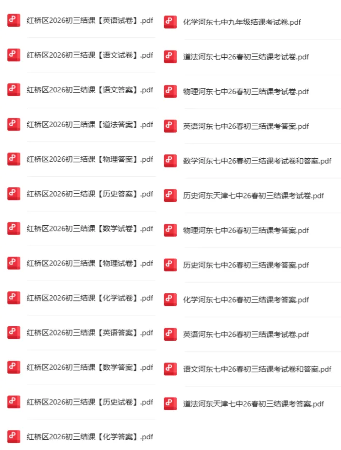 【资料】26年一模真题+专题练习,不可错过的抢分利器! 第6张