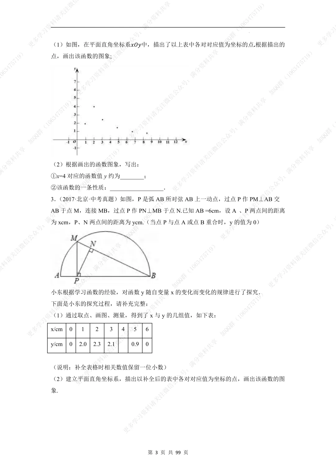 【初中数学】中考数学重难点题型之函数的图象与实际应用综合问题(含答案解析)(pdf分享) 第4张