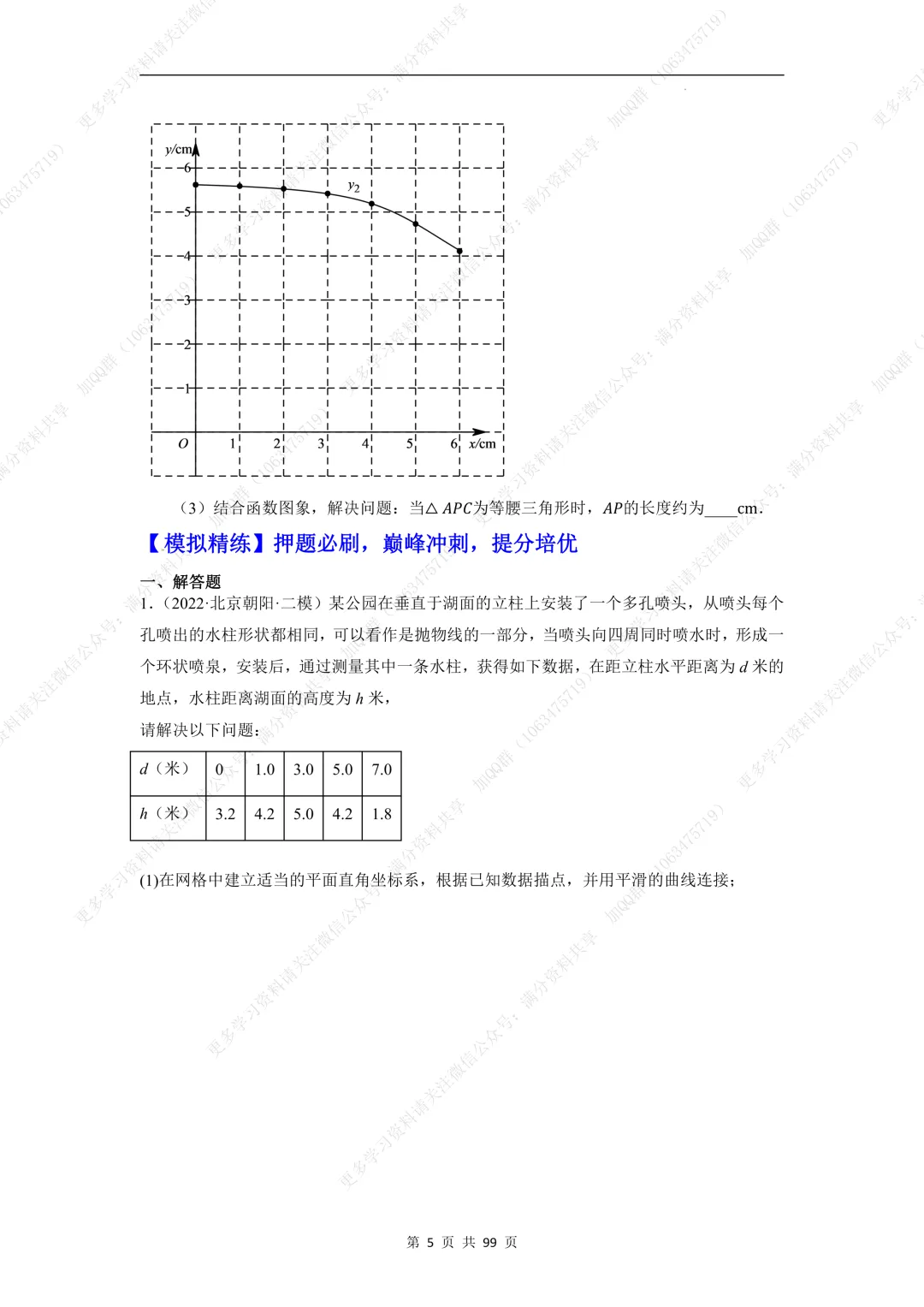 【初中数学】中考数学重难点题型之函数的图象与实际应用综合问题(含答案解析)(pdf分享) 第6张