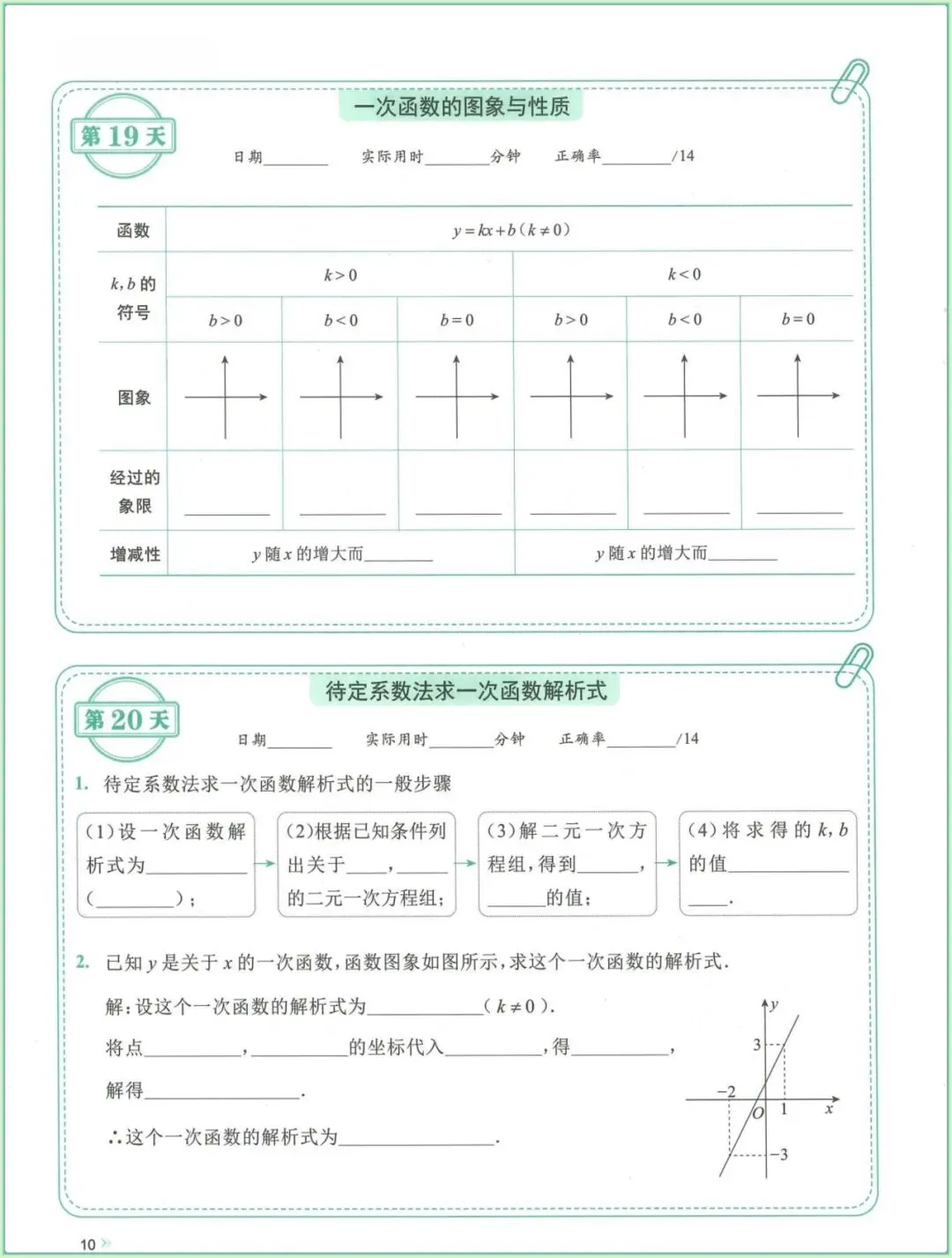 中考总复习|2026年中考初中《数学》考点及公式每日一练(含答案)(重点必练)_电子版可打印! 第10张
