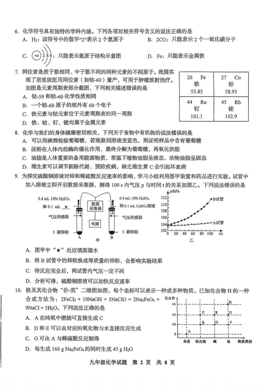 最新出炉!李沧自招二模物理、化学、历史真题(含答案和往年真题汇总) 第7张