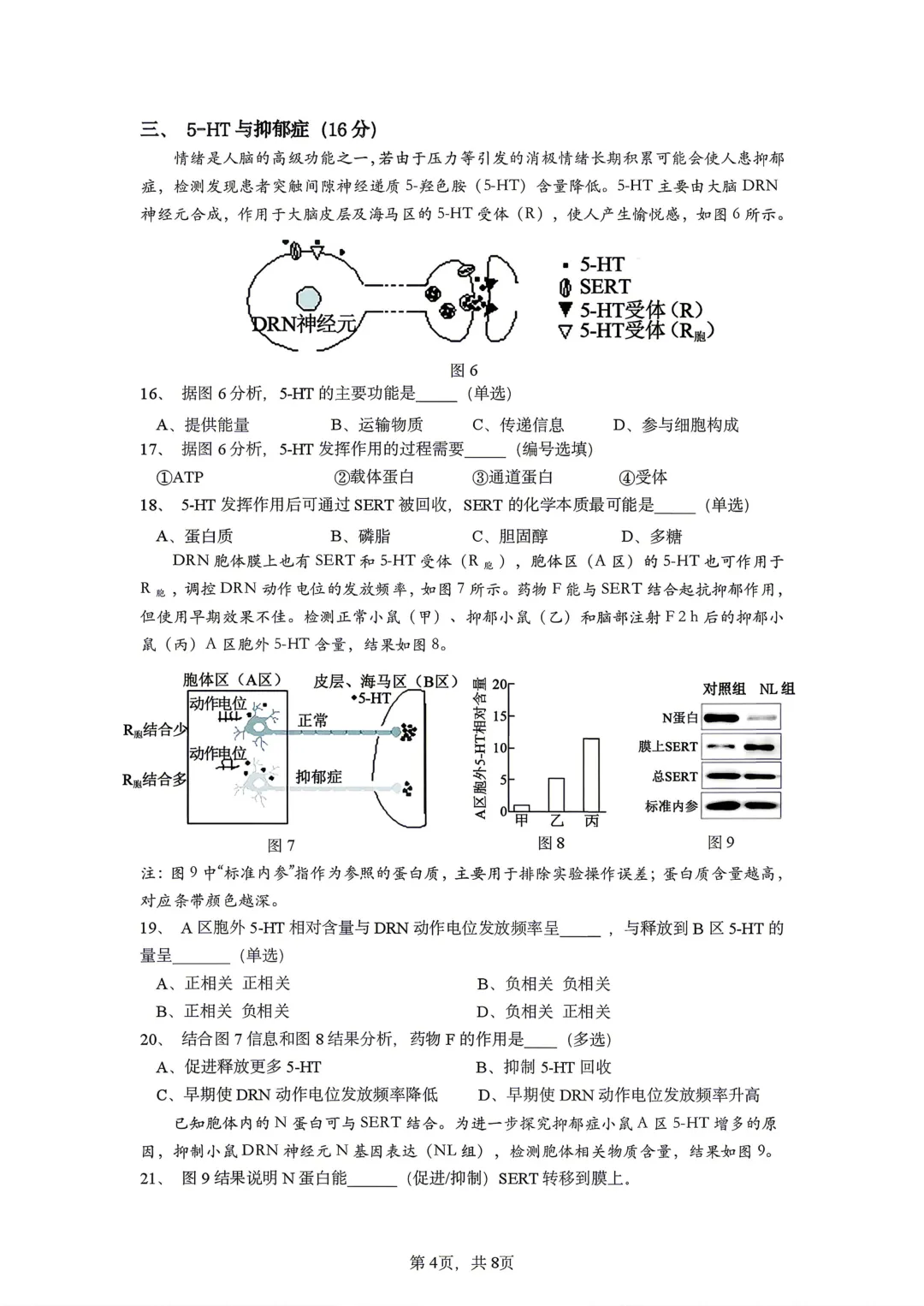 【SH高中四校八大试卷群更新】上海市七宝中学2025-2026学年高二下学期期中考试生物 第3张