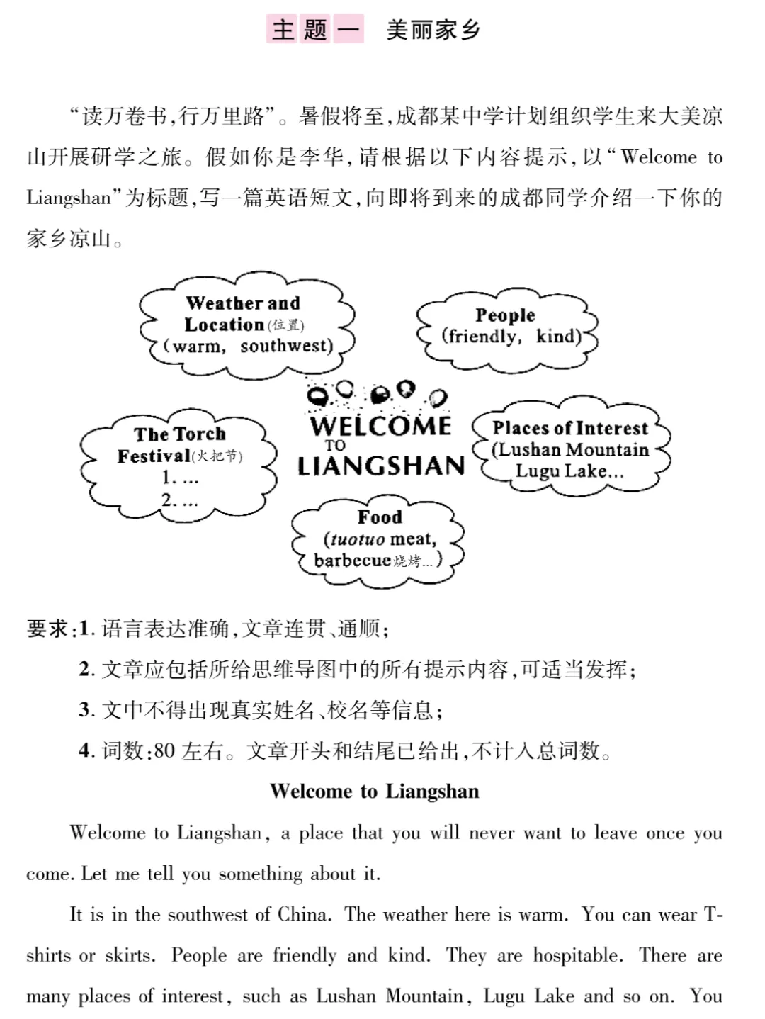 【中考备考】2025年中考英语写作命题热点:美丽家乡+传统文化+家国情怀+优秀品质) 第1张