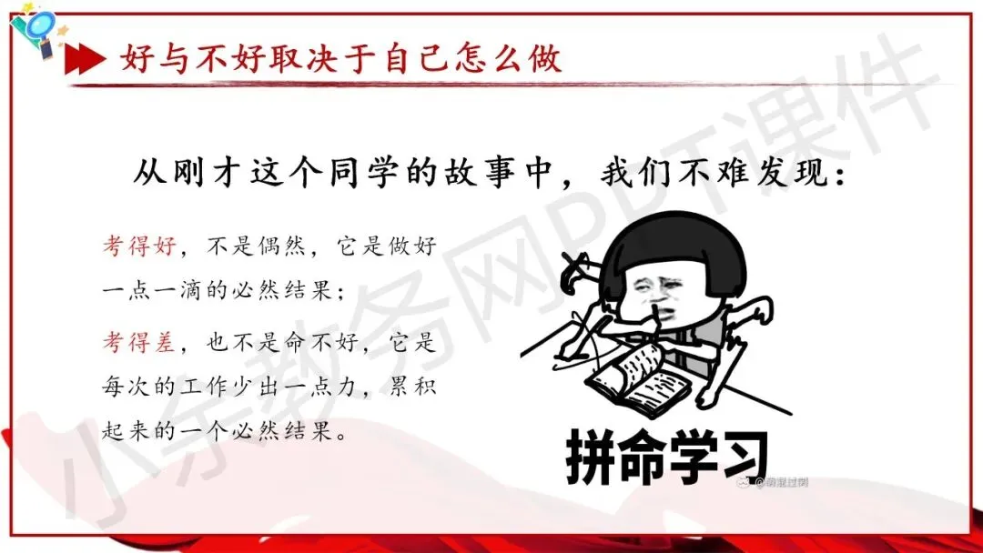 初中九年级(初三)中考冲刺总动员主题班会《尽全力,重细节,真努力——为梦想加油》PPT 课件 第14张