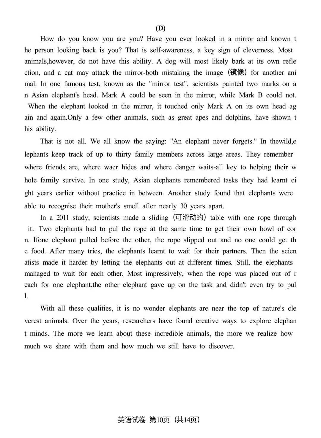 26年广州中考一模英语真题 第10张