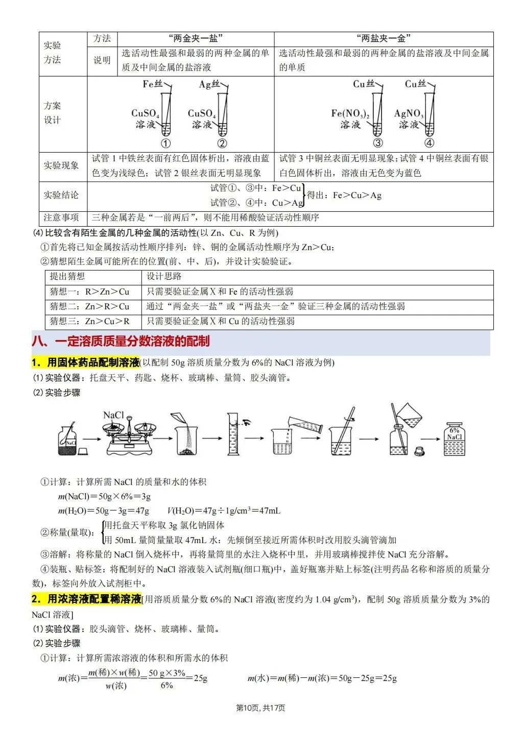 【中考化学】2026年春中考化学《必考教材重点实验》,完整电子版可打印 第21张