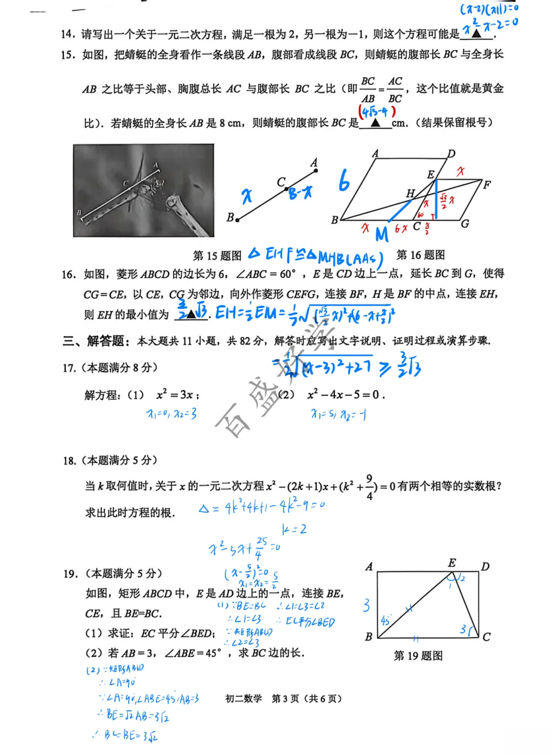 2026年昆山初二数学最新期中真题+答案解析出炉! 第4张