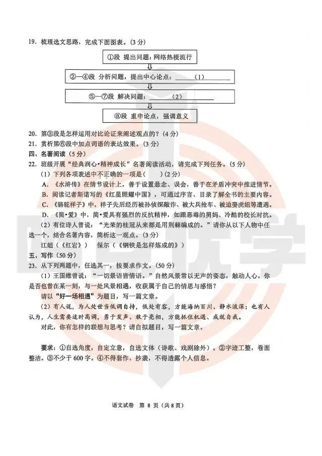 2026年大连市中考一模真题试卷&答案(持续更新中),高清试卷可打印!赶紧收藏起来~~~ 第11张