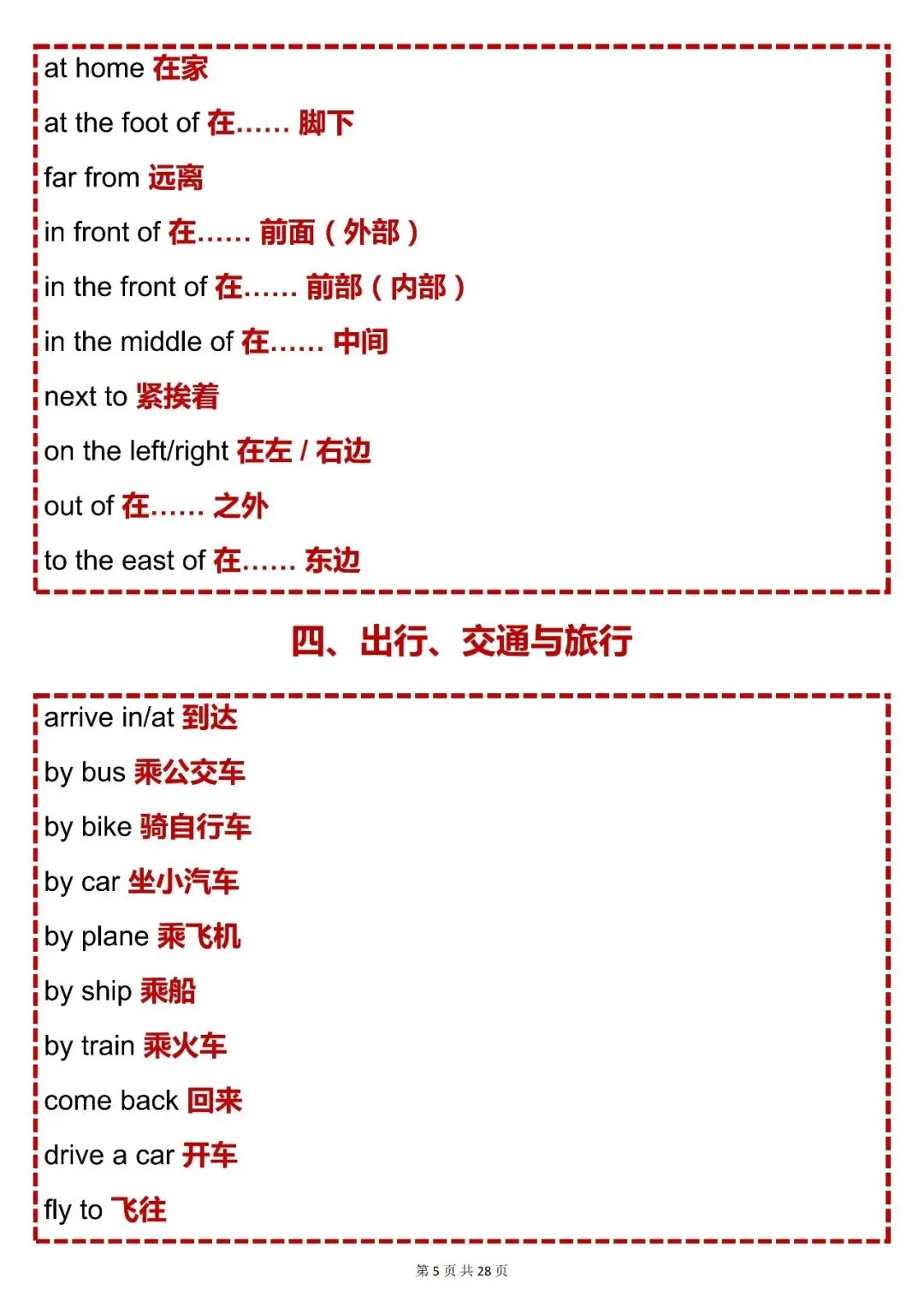 中考英语必背【中考英语必背 600 个短语】,可打印 快收藏 第5张