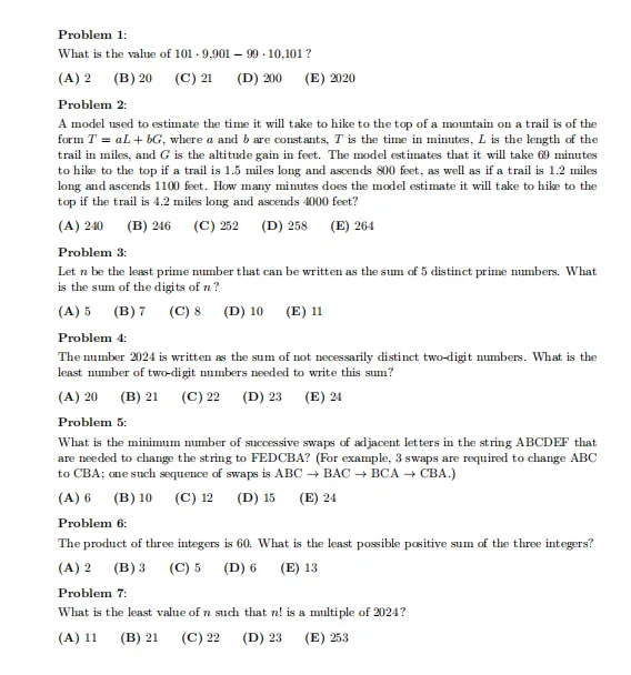 【下载】AMC12数学竞赛真题+答案解析【2000-2025】 第2张