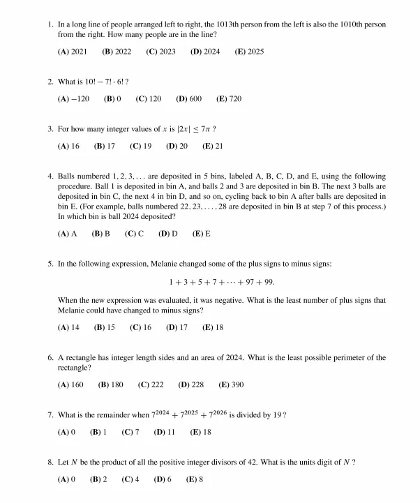 【下载】AMC12数学竞赛真题+答案解析【2000-2025】 第3张