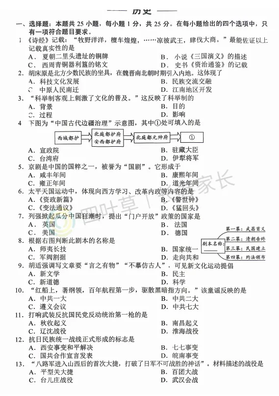 长春初三二模全科真题(含地生)出炉!难度降了? 第28张