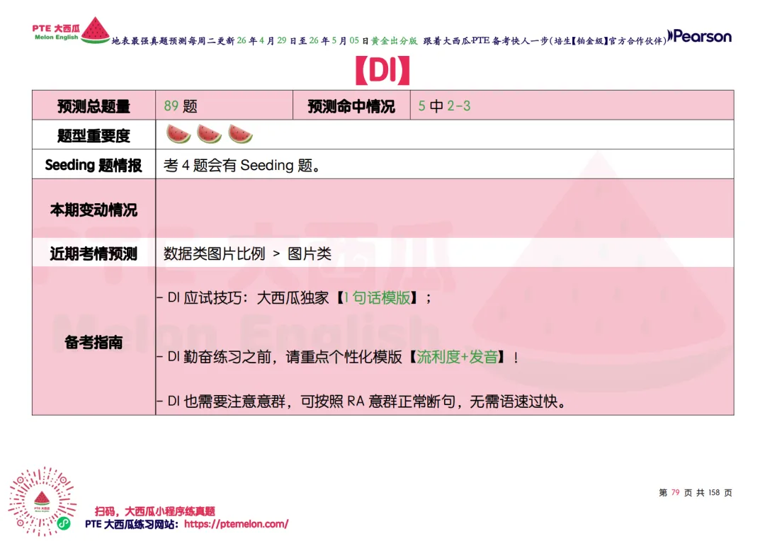 题库波动新增!【PTE巨准真题预测】26年4月29日至5月5日|WFD最高频升频1句!SWT新增1题!黄金出分期请抓住! 第41张