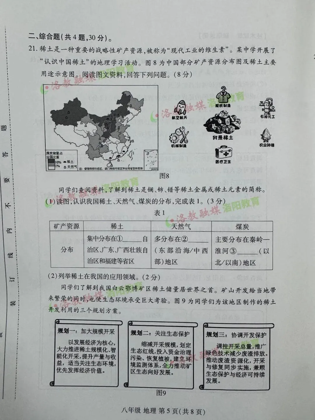 洛阳期中试卷出炉! 第47张