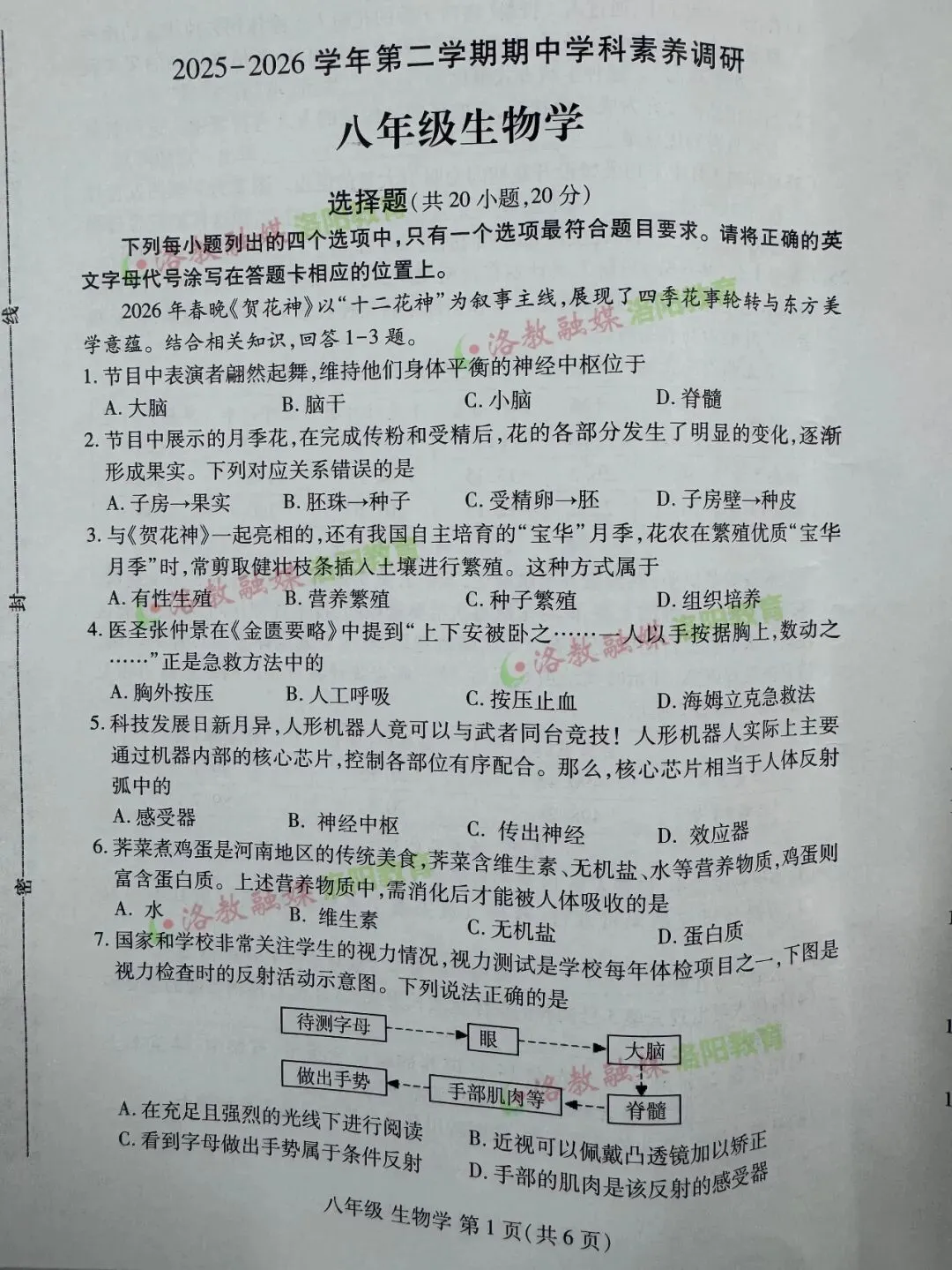洛阳期中试卷出炉! 第51张