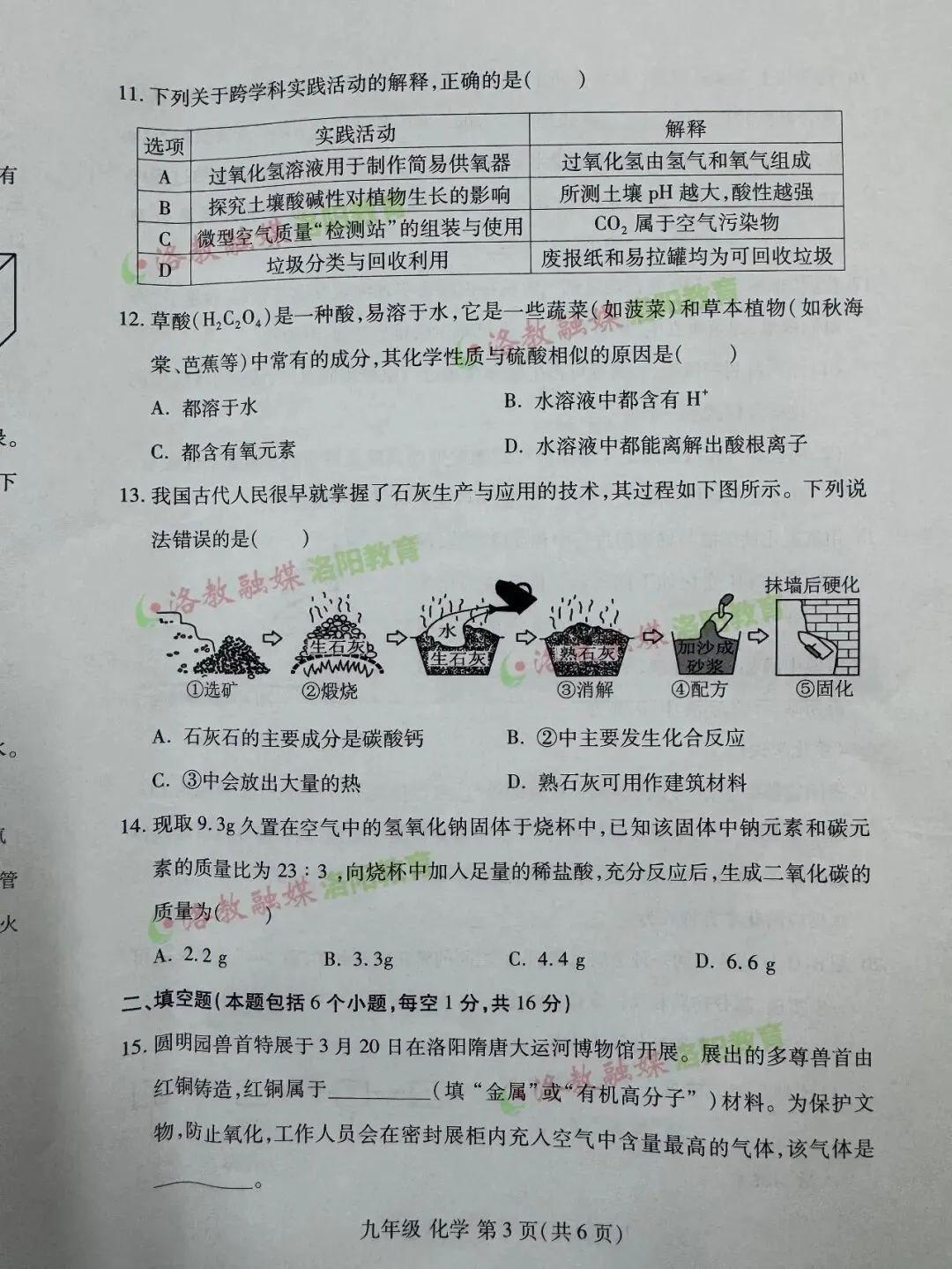 洛阳期中试卷出炉! 第65张