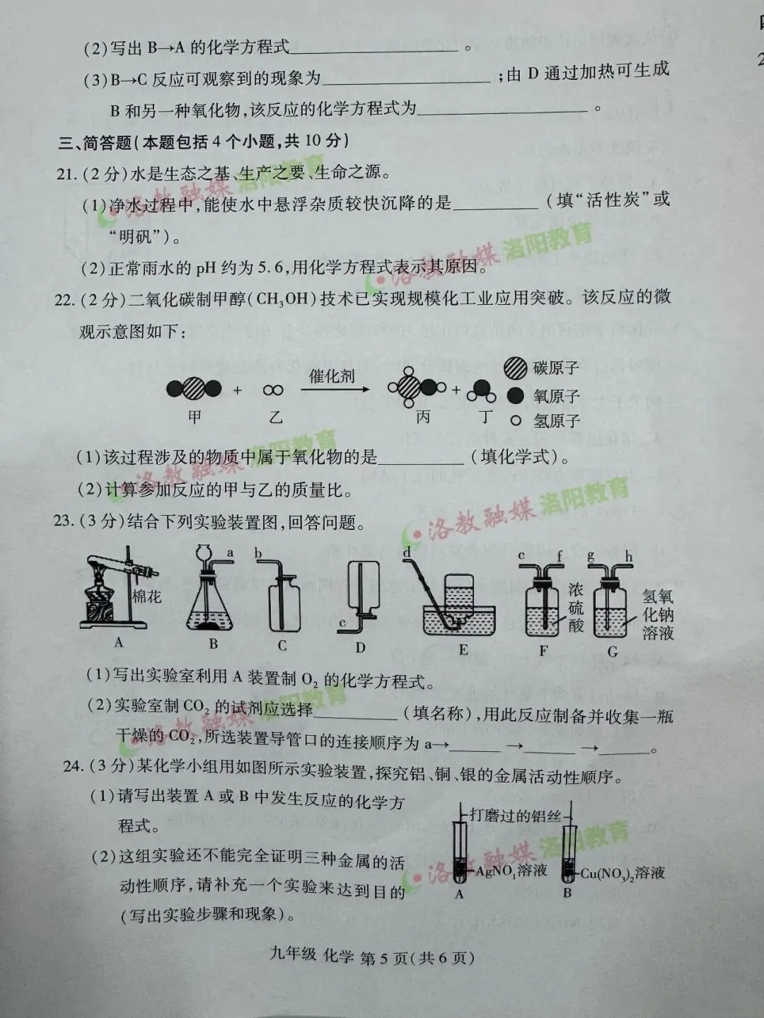 洛阳期中试卷出炉! 第67张