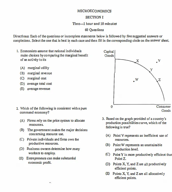 5 分必刷!AP微观经济 近10年真题+答案合集(MCQ+FRQ) 可下载 第2张