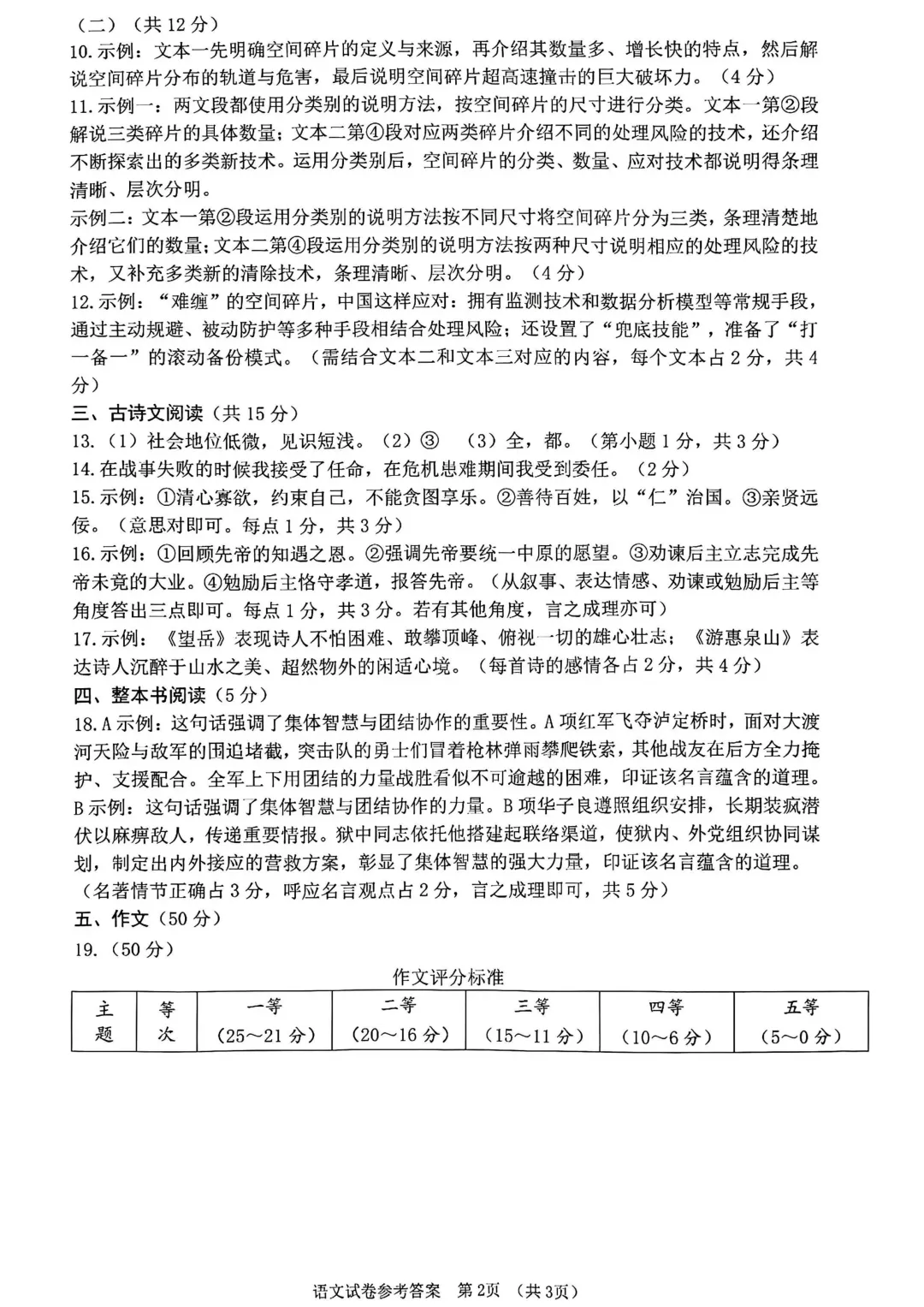 2026年各地市九年级中考一模语文试卷及答案汇总,高清文末下载(开封、南阳、信阳、濮阳、三门峡、许昌、中原名校联考) 第11张