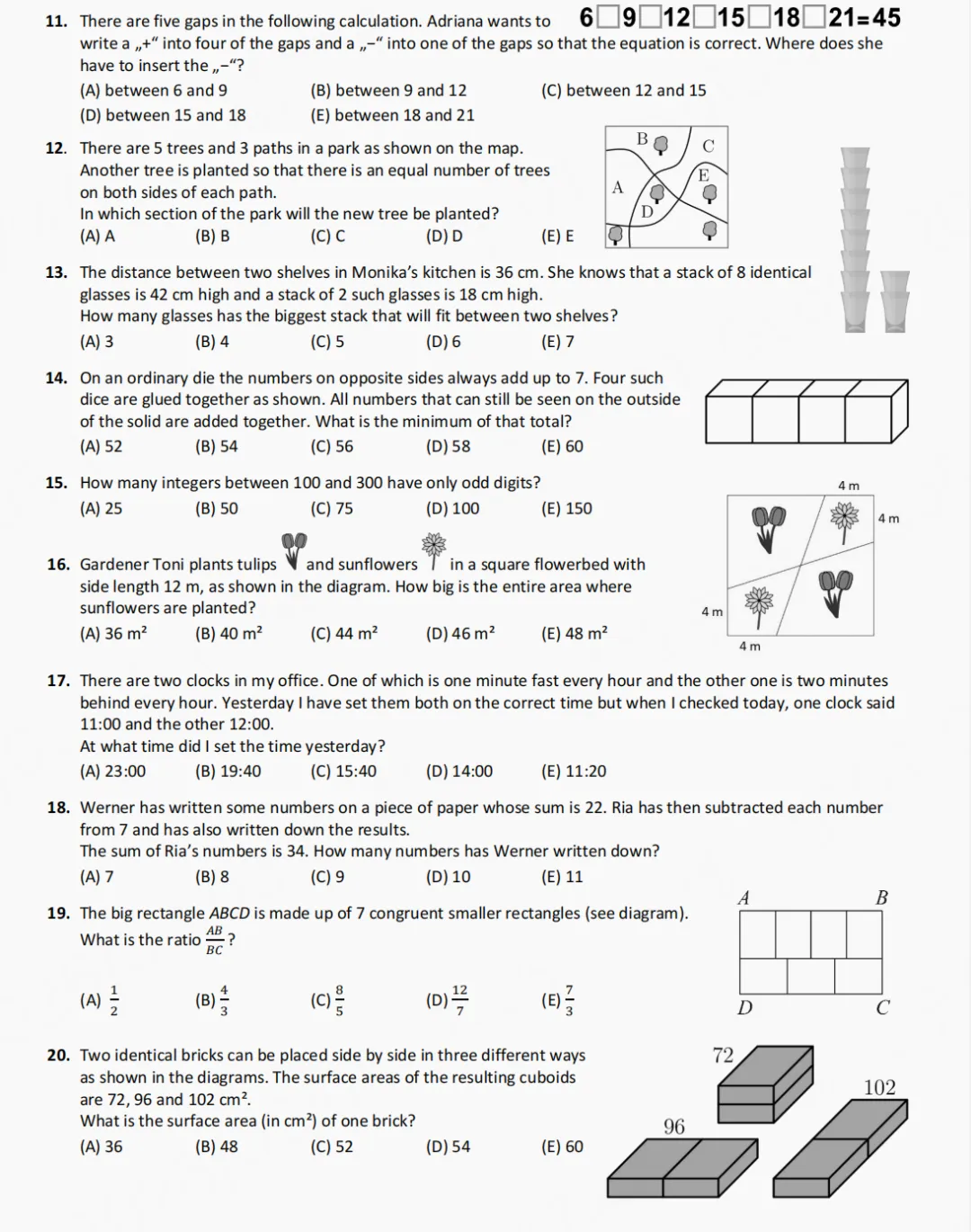 袋鼠数学竞赛1-12年级真题领取! 第8张