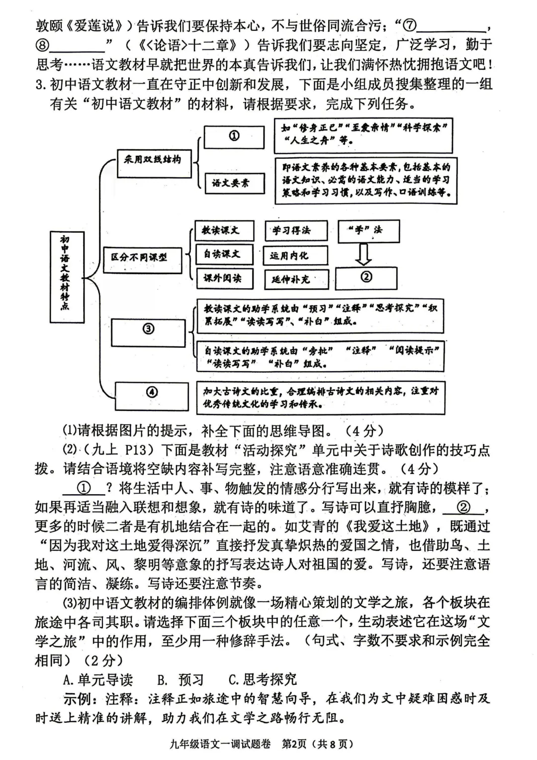 2026年各地市九年级中考一模语文试卷及答案汇总,高清文末下载(开封、南阳、信阳、濮阳、三门峡、许昌、中原名校联考) 第14张