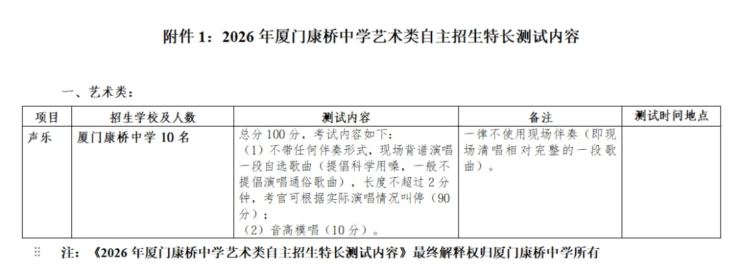 【低分逆袭】厦门康桥中学2026年中考特长生高中艺术类(美术、音乐)自主招生简章 第9张