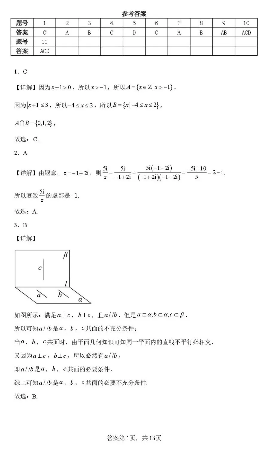 海安实验四月模考 2026年江苏南通市海安市实验中学高三下学期四月数学试卷+答案 第6张