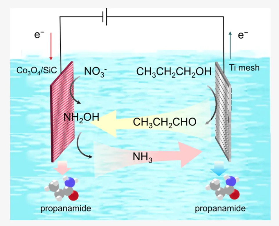 电化学真题梳理 | 贵州卷文献溯源:NO₃⁻的8电子还原→丙酰胺的原位协同 第5张