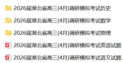 2026届湖北省高三(4月)调研模拟考试 第3张